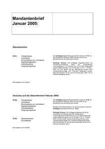 1. Zentrale Steueränderungen 2005
