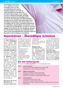 Hyperhidrose - Übermäßiges Schwitzen