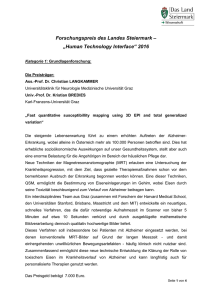 Forschungspreis des Landes Steiermark – „Human Technology