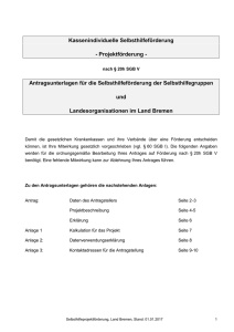 Kassenindividuelle Selbsthilfeförderung - Projektförderung