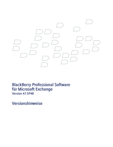 BlackBerry Professional Software for Microsoft Exchange>
