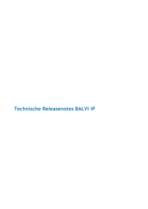 Technische Releasenotes BALVI iP