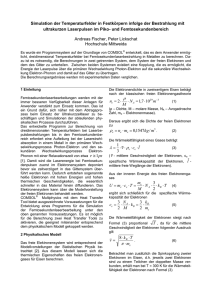 Simulation der Temperaturfelder in Festkörpern infolge der