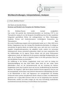 Werkbeschreibungen, Interpretationen, Analysen