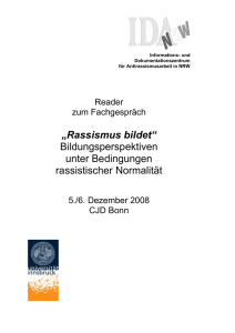 Reader "Rassismus bildet" - IDA-NRW