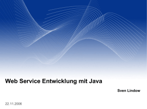 Web Service Entwicklung mit Java