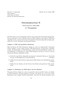 Datenbanksysteme II - IFIS Uni Lübeck