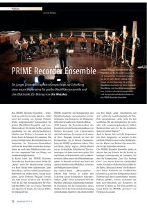 PRIME Recorder Ensemble - Hochschule für Künste Bremen