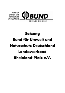 Satzung Bund für Umwelt und Naturschutz Deutschland