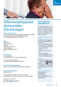 Differenzialdiagnose demenzieller Erkrankungen