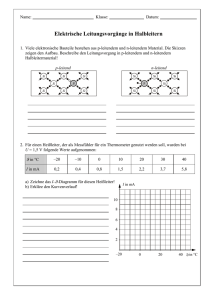 Elektrische Leitungsvorgänge in Halbleitern - fam