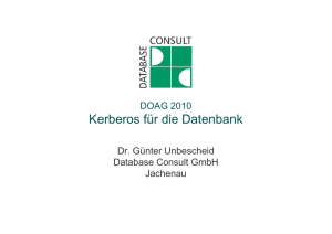 Kerberos für die Datenbank