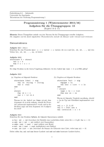 Übungsblatt aus Übung 13 - Universität des Saarlandes