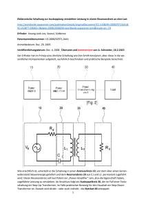 1 Elektronische Schaltung zur Auskopplung verstärkter Leistung in