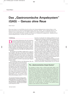 Das „Gastronomische Ampelsystem" (GAS) – Genuss ohne Reue