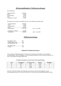 Teilkostenrechnung - Technischer Betriebswirt IHK und Technischer