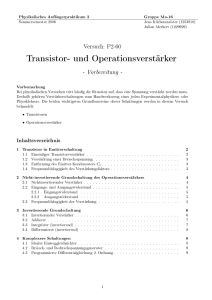 Transistor- und Operationsverstärker
