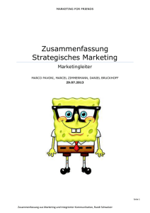 Zusammenfassung Strategisches Marketing