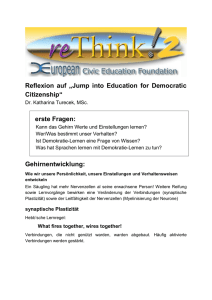 Reflexion auf „Jump into Education for Democratic Citizenship“ erste