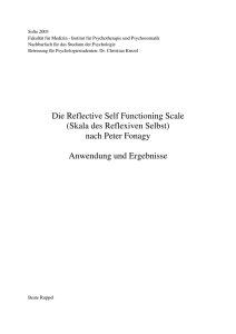 Die Reflective Self Functioning Scale (Skala des Reflexiven Selbst