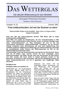 Sommer 1998 - Wetterwarte Süd