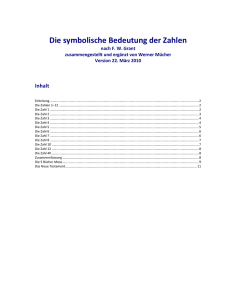 Die symbolische Bedeutung der Zahlen