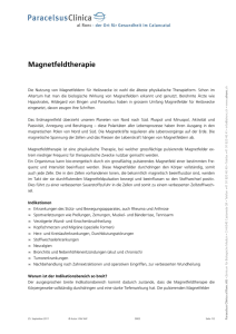 Magnetfeld-Therapie - Paracelsus Klinik Al Ronc