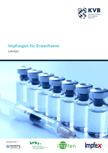 Impfungen für Erwachsene