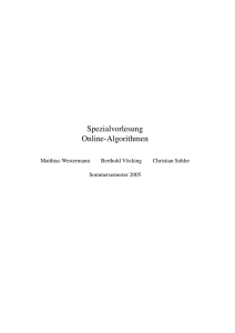 Spezialvorlesung Online-Algorithmen