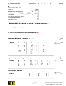 Mammakarzinom IV. Definitive Stadiengruppierung und R - el-IPH