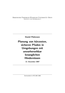 Kürzeste Wege unter beweglichen Hindernissen