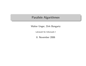 Parallele Algorithmen - Lehrstuhl Informatik 1