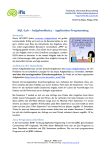 SQL-Lab – Aufgabenblatt 5 – Application Programming