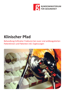 Klinischer Pfad - Behandlung hüftnaher Frakturen bei zuvor oral