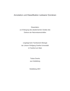 Annotation und Klassifikation nuklearer Domänen