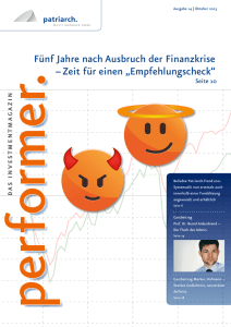 Fünf Jahre nach Ausbruch der Finanzkrise – Zeit für einen