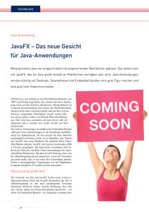 JavaFX – Das neue Gesicht für Java-Anwendungen