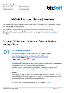 bizSoft Rechner (Server) Wechsel