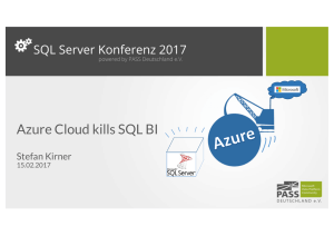 Azure Cloud kills SQL BI