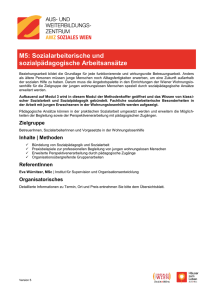 M5: Sozialarbeiterische und sozialpädagogische Arbeitsansätze