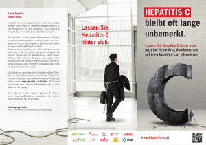 HEPATITIS C bleibt oft lange unbemerkt.