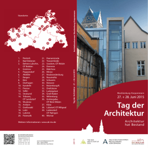 Tag der Architektur - Architektenkammer Mecklenburg