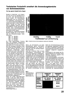 niedrig mäßig hoch Kraftbedarf zur Umformung