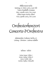 Philharmonie Berlin - Akademisches Orchester Berlin