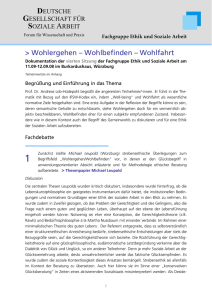 Wohlergehen – Wohlbefinden – Wohlfahrt