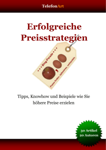 Erfolgreiche Preisstrategien - und ewig lockte das Marketing