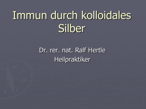 Immun durch kolloidales Silber
