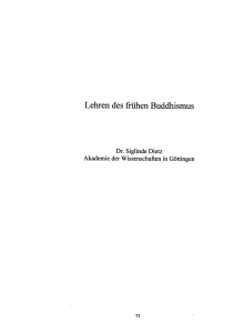 Lehren des frühen Buddhismus