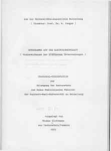 Aus der Universitäts-Augenklinik Heidelberg ( Direktor: Prof, Dr. W