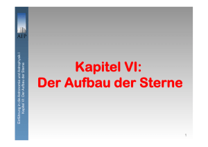 11 Aufbau der Sterne, Teil 1